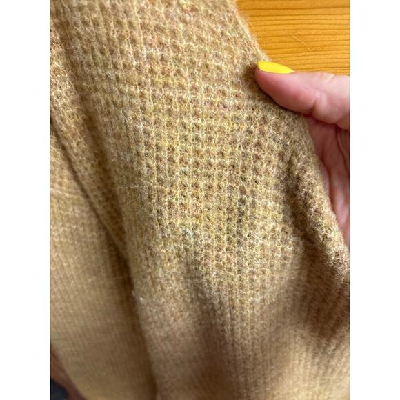 Free People FP Intimately Oversized Knit V Neck Sweater Tan Size XS/S New - Picture 2 of 5